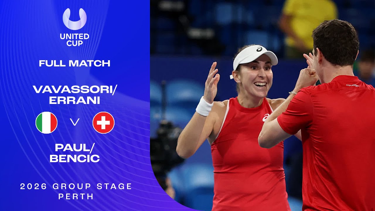 Vavassori/ Errani v Paul/ Bencic Full Match | United Cup 2026 Group C