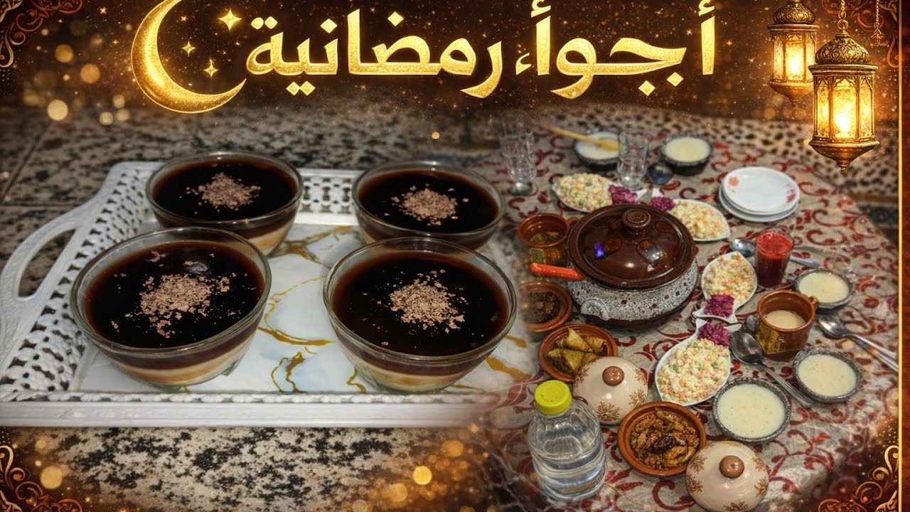 ✨تحلية سهلة كتوجد فدقائق مع فطور رمضاني بسيط ومتواضع🌙 
