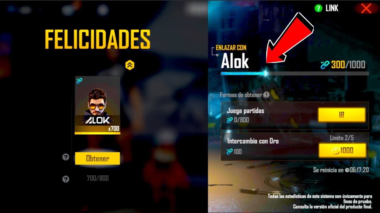 como conseguir Alok Gratis  o cualquier persona  Gratis Sistema LINK COMO FUNCIONA  FREE FIRE 2022!