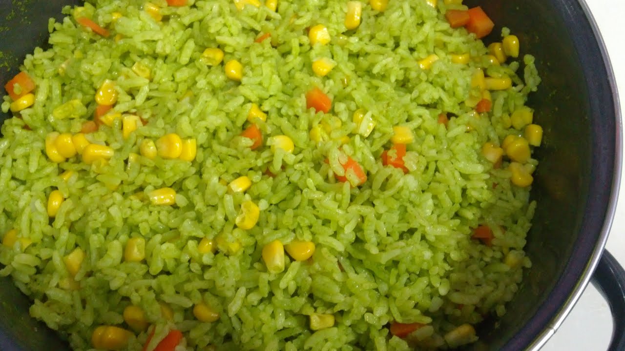 Receta de ARROZ VERDE, cómo hacer arroz verde