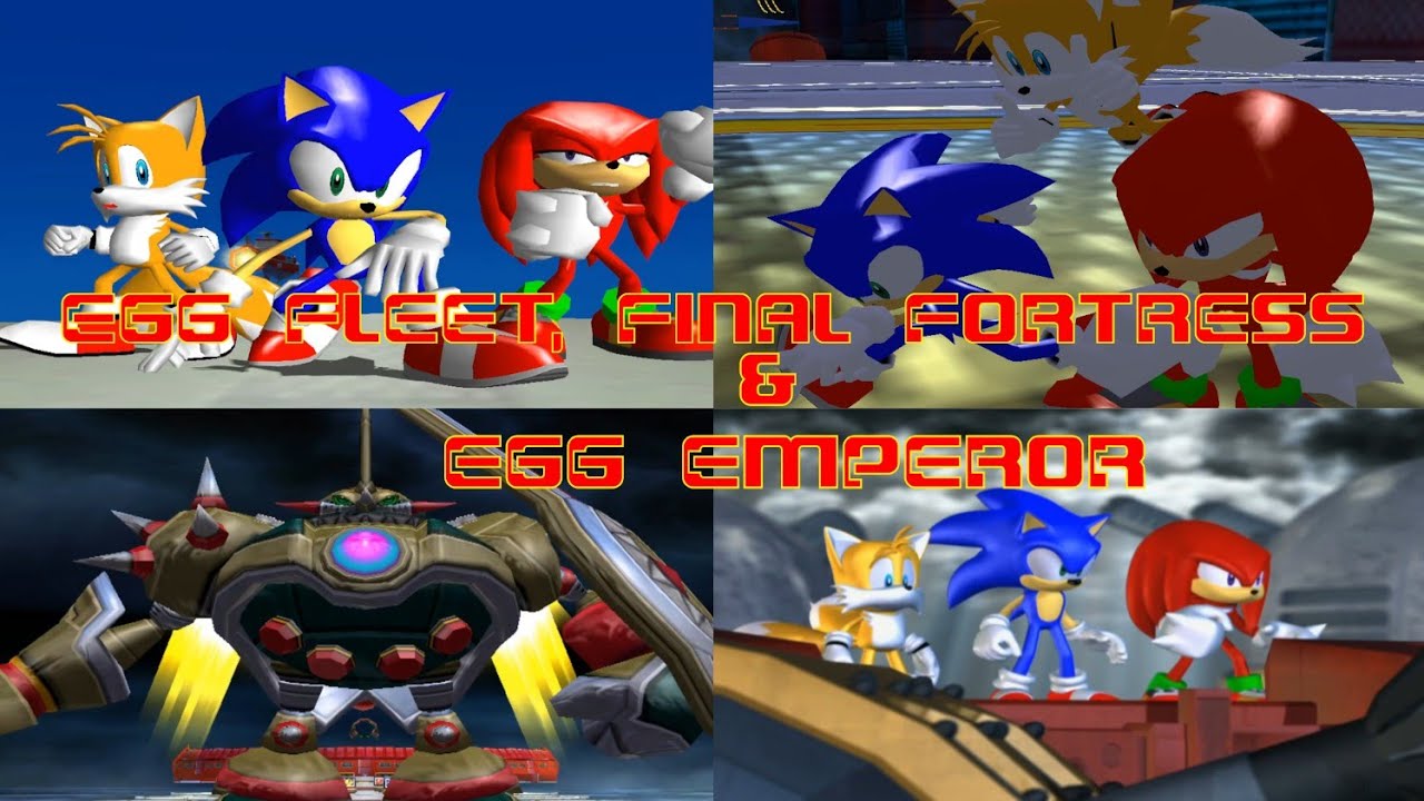 Sonic Heroes: Xbox-4K Egg Fleet, Final Fortress and Egg Emperor (Team Sonic)