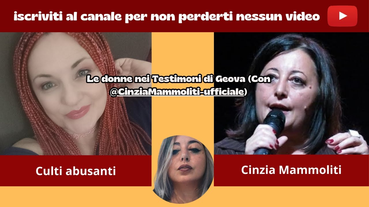 Le donne nei Testimoni di Geova. Mia intervista a Adriana Paratore di Culti Abusanti il 18/4/25.