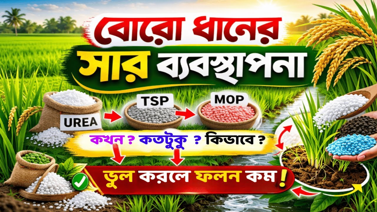 বোরো ধানের সার ব্যাবস্থাপনা (A-Z) || Rice fertilizer Management || #কৃষি_পরামর্শ #ধানচাষ 