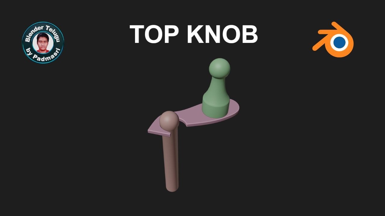 Iron Box Modelling Part 8 | Top Knob Detail in Blender | Padmasri's Blender Tutorial
