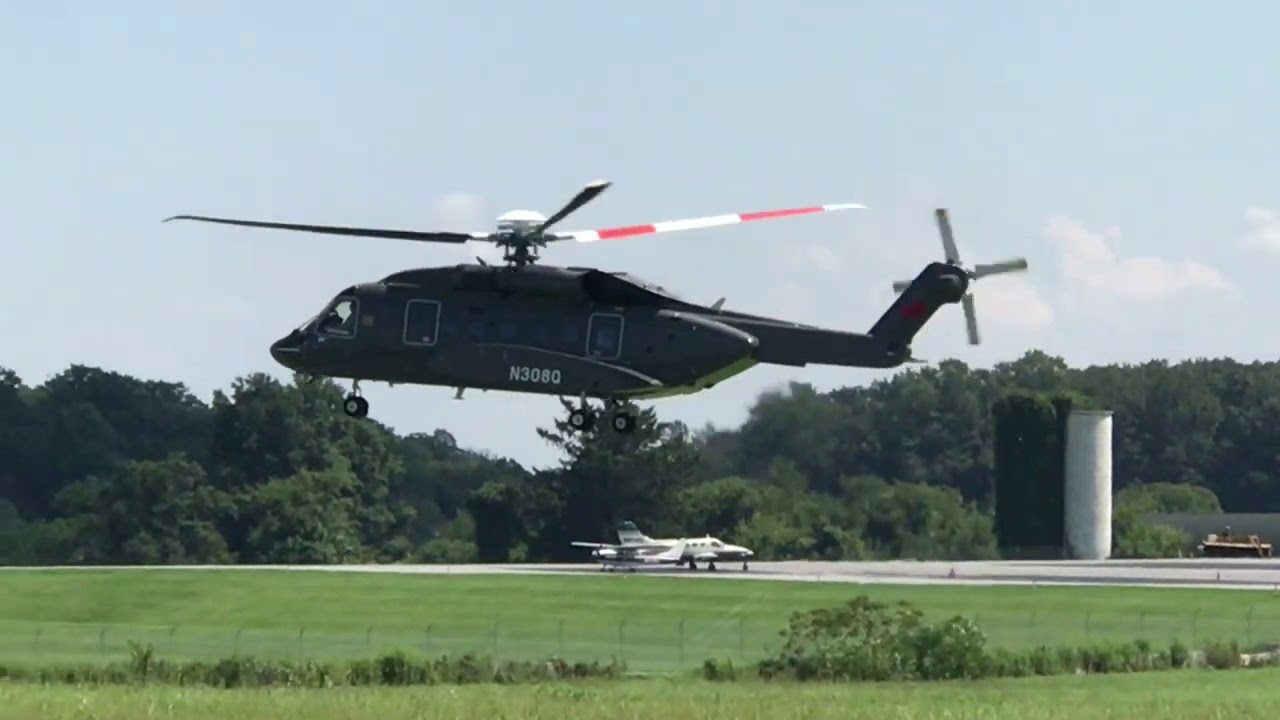 Private Jet Make Model Unknown S 92 Sikorsky Helicopter Takeoffs