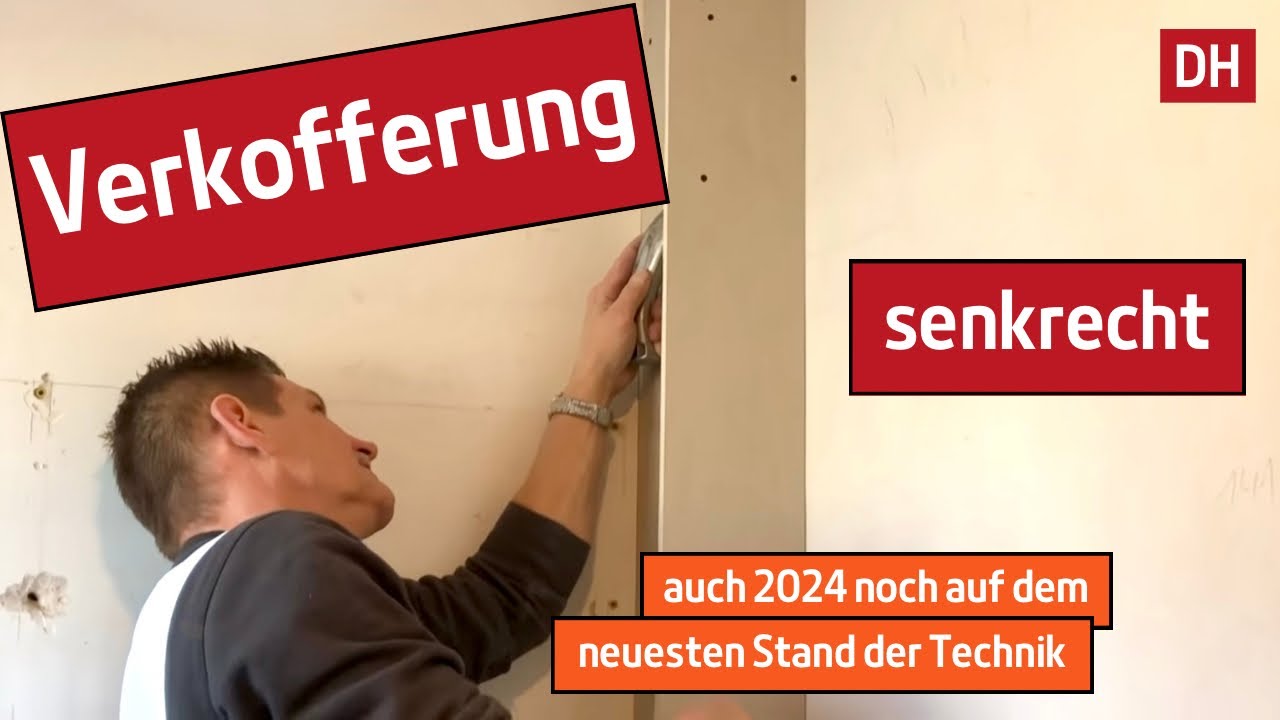 Senkrechte Verkofferung aus Rigips selbst bauen. #diy