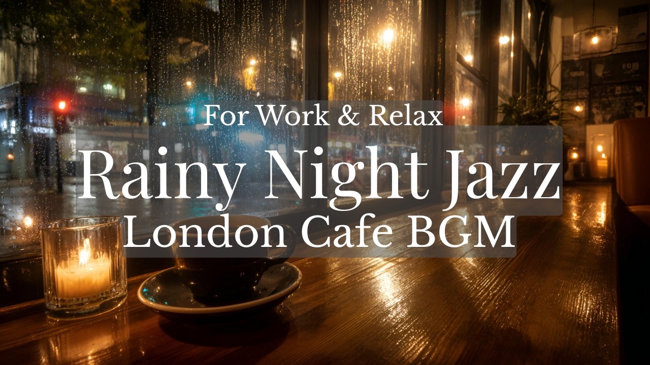 雨の日の作業用BGM｜Rainy Jazz Cafe｜London Night（2.0H）