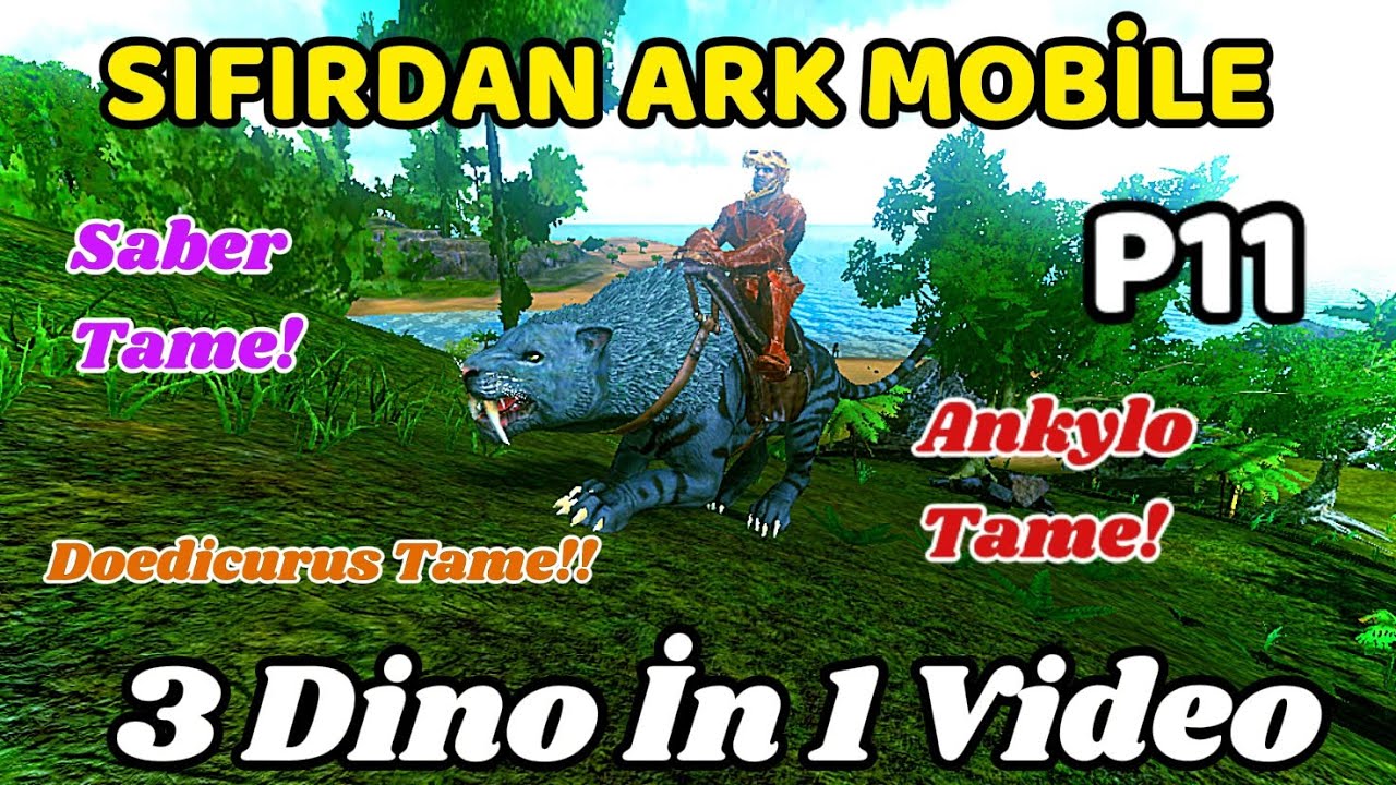 SIFIRDAN Ark Mobile P11 3 Dino İn 1 Video!!!