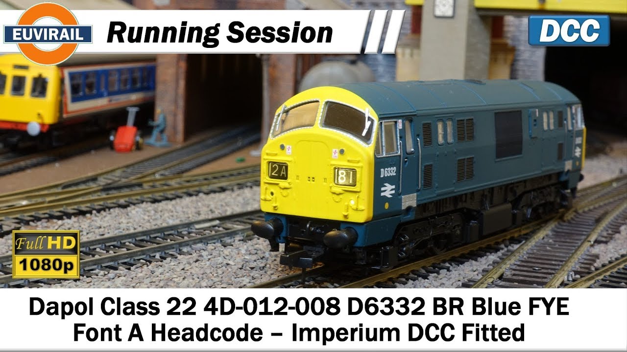 Dapol Class 22 4D-012-008 D6332 BR Blue FYE Font A Headcode with Imperium DCC fitted, MK1 rake.