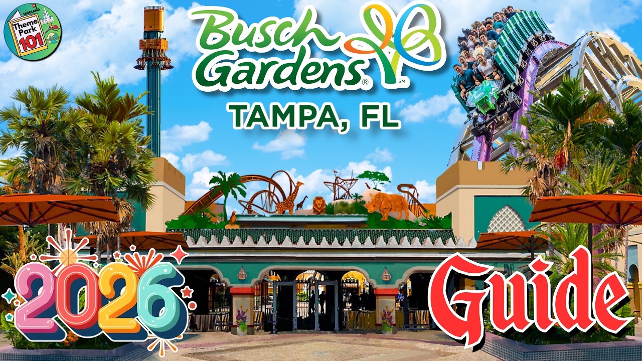 Busch Gardens Tampa RIDES & ATTRACTIONS - 2026 - Florida's BEST Coaster Theme Park!