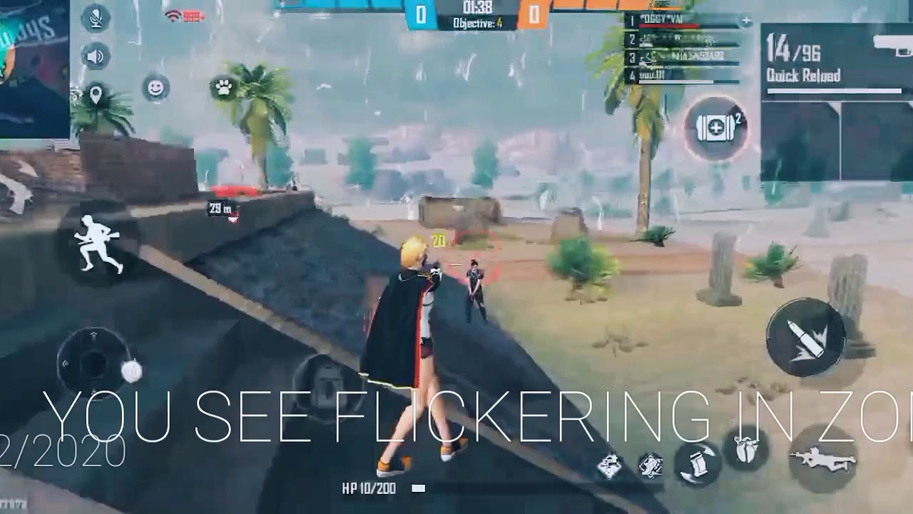 FLICKERING zone problem 😔 free fire