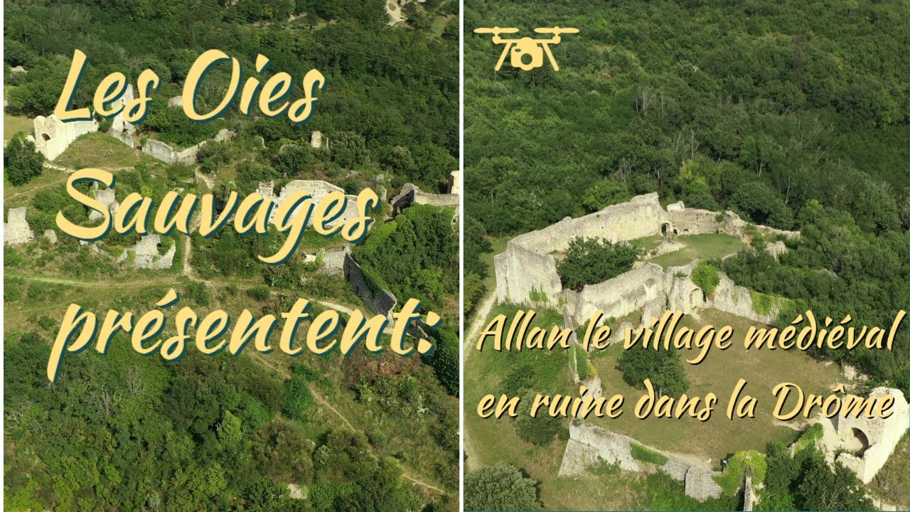 Allan, le vieux village médiéval en ruine, proche de Montélimar dans la Drôme