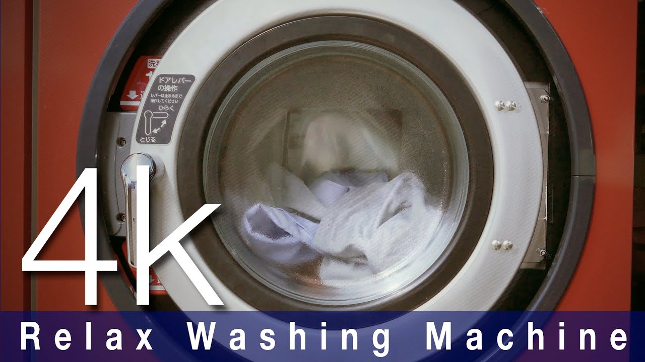 4K Washing machine sound full cycle ASMR 1 hour  | コインランドリー AQUA洗濯機1時間コース | 1 ora Lavadora Relax