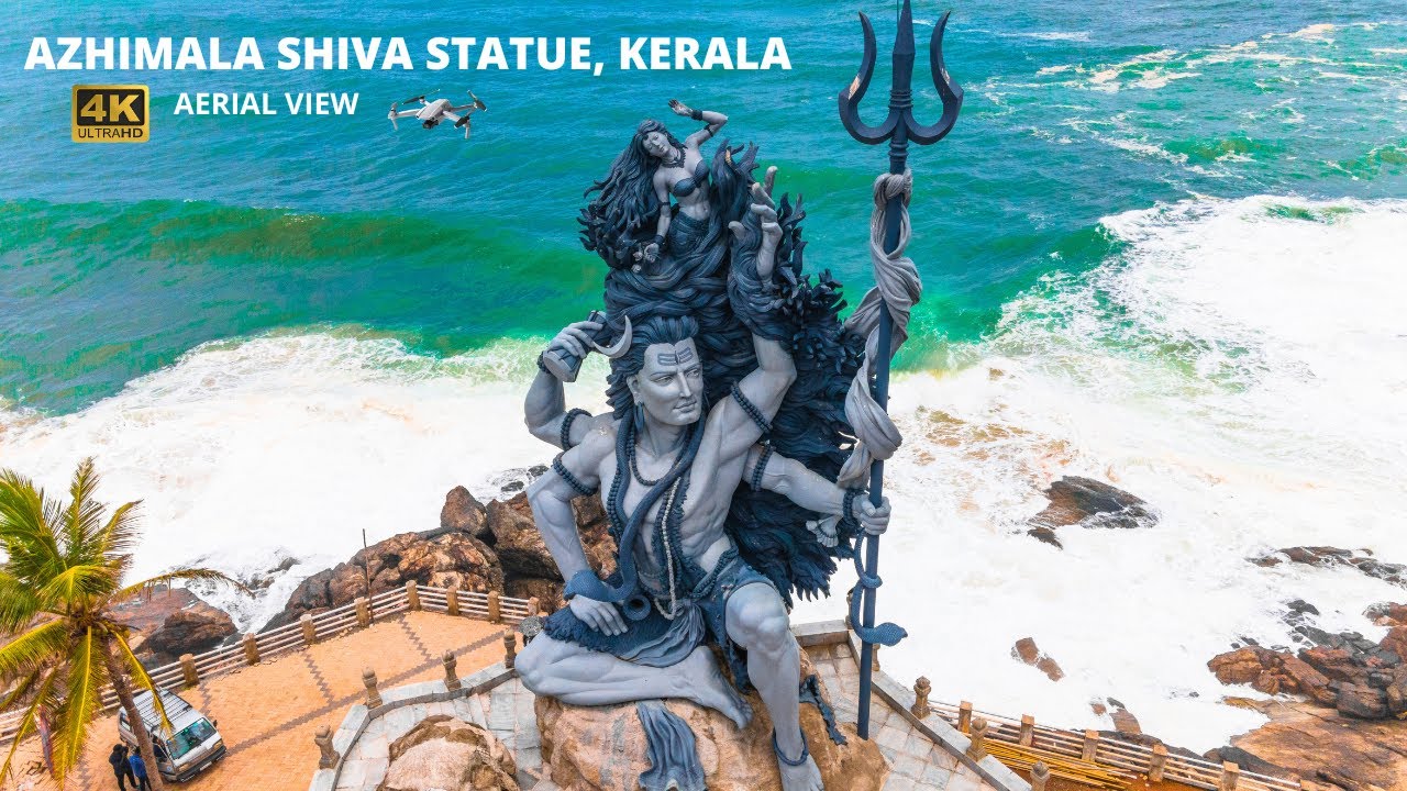 Azhimala Siva Temple 58 Feet Tall Statue in Kerala