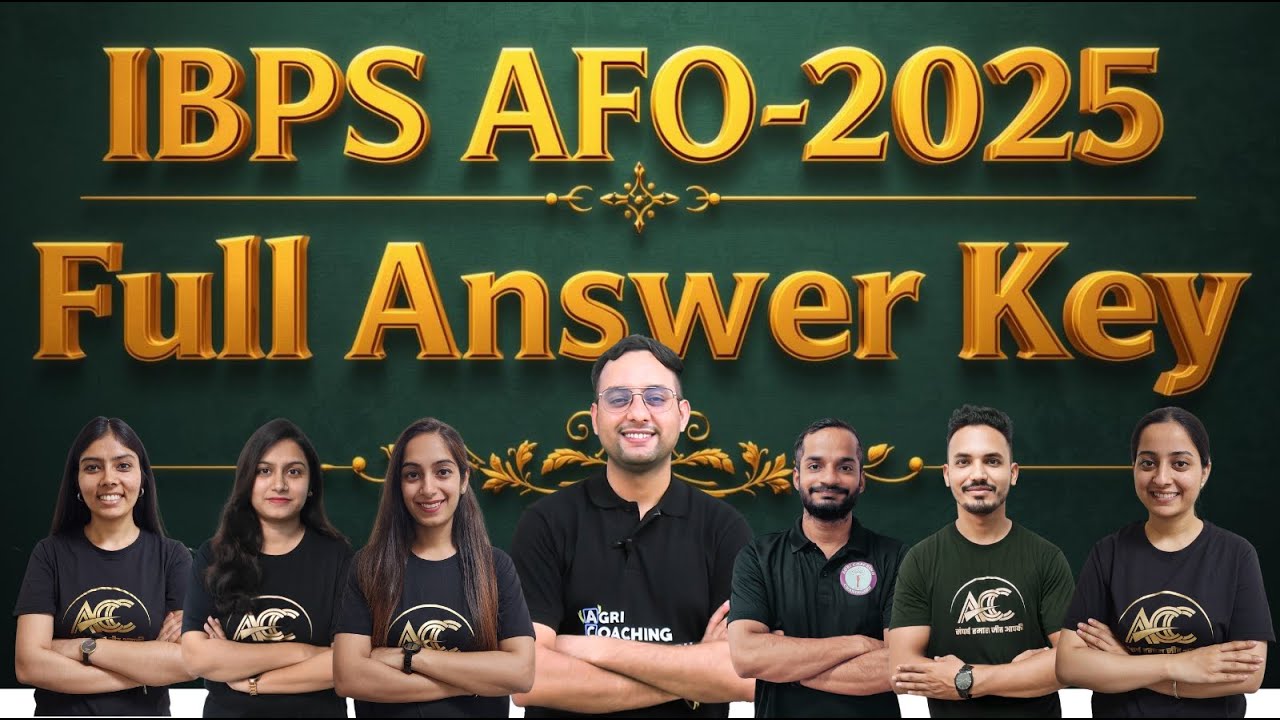 IBPS AFO Answer Key 2025 | Detailed Discussion |