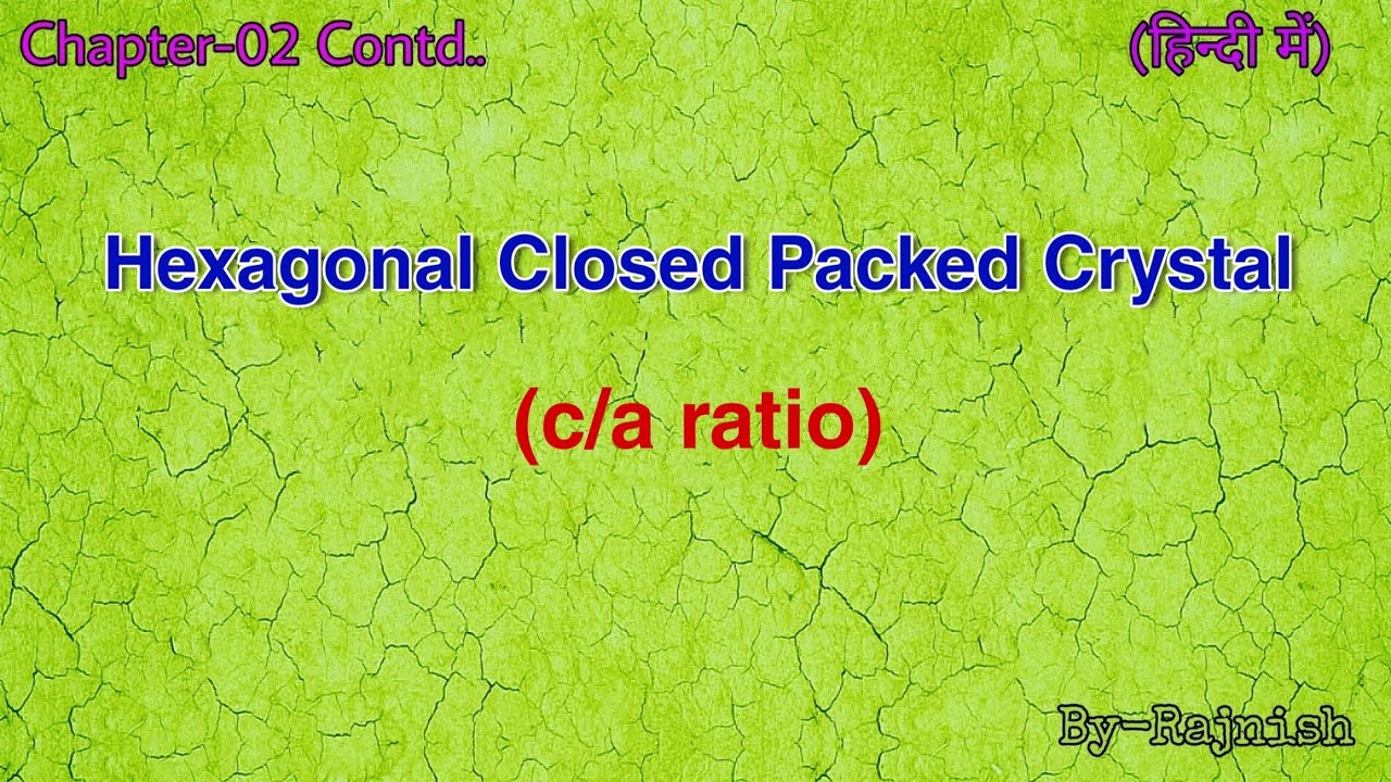 c/a ratio of an ideal HCP