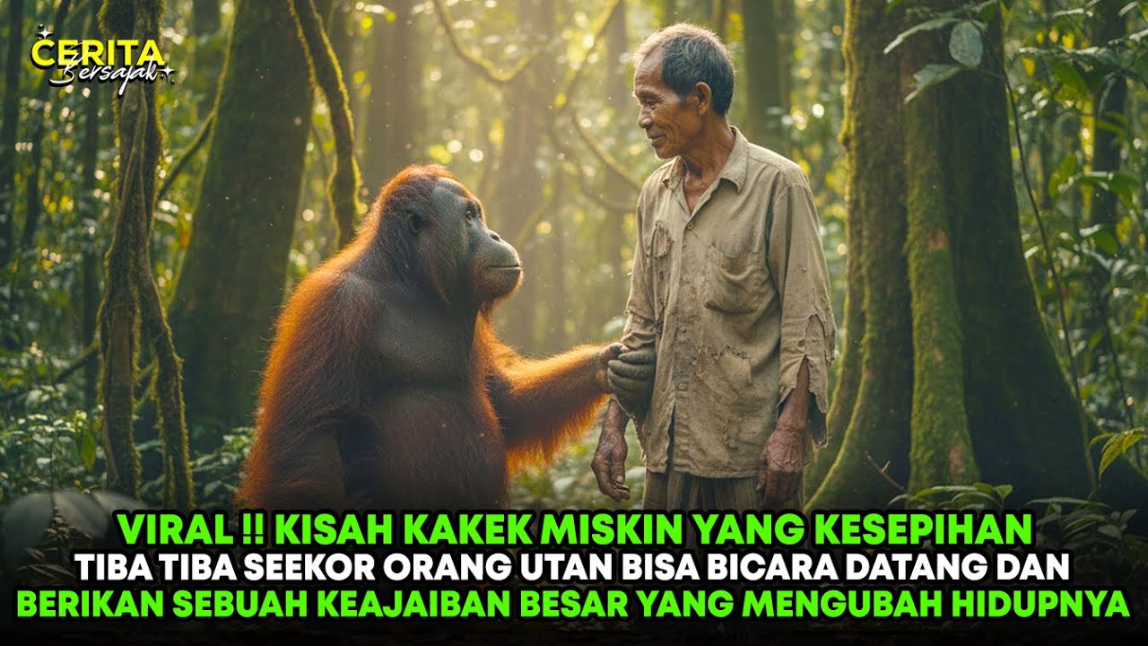 VIRAL !! TINGGAL SEBATANGKARA, SEEKOR ORANG UTAN BISA BICARA DATANGI KAKEK INI DAN MEMBERI KEAJAIBAN