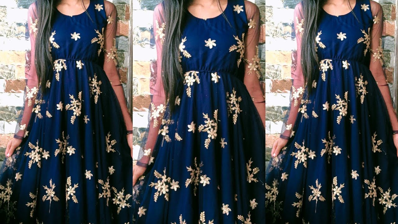 Designer Anarkali Dress Cutting And Stitching/Long Frock Design #anarkali#umbrellakurtis #fashion