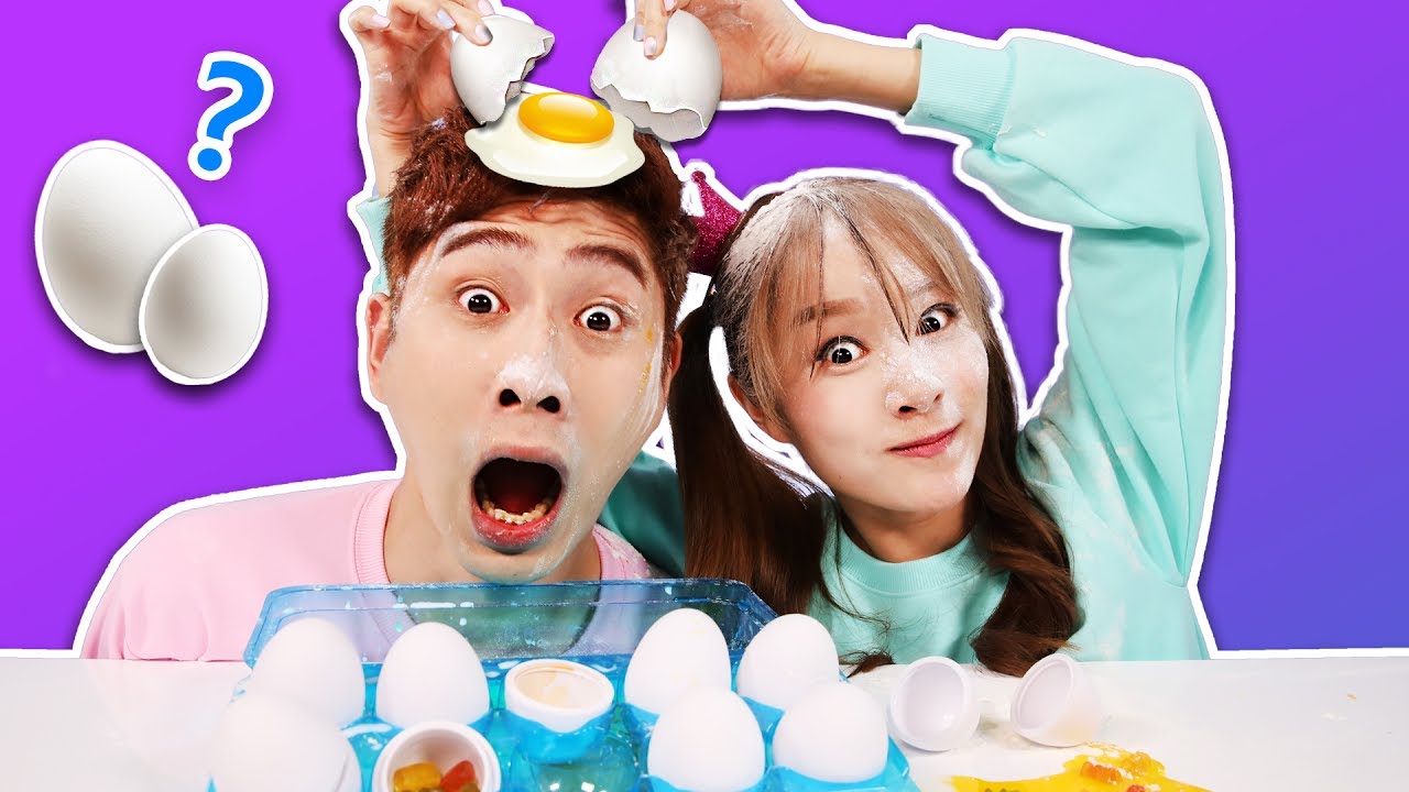강이와 지니의 [ Eggedon ] 보드게임 장난감 복불복 대결 놀이   - 강이