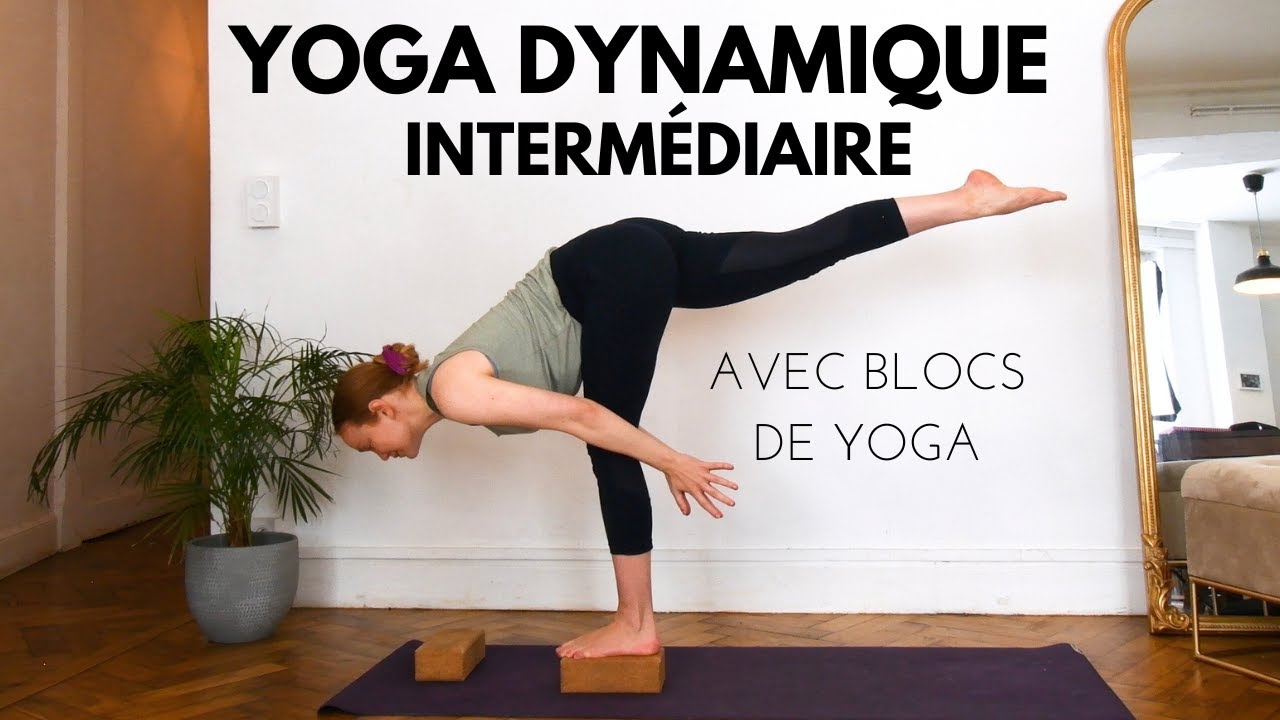 Yoga Vinyasa Dynamique 60 min | Flow Intermédiaire/Avancé avec blocs/briques de yoga