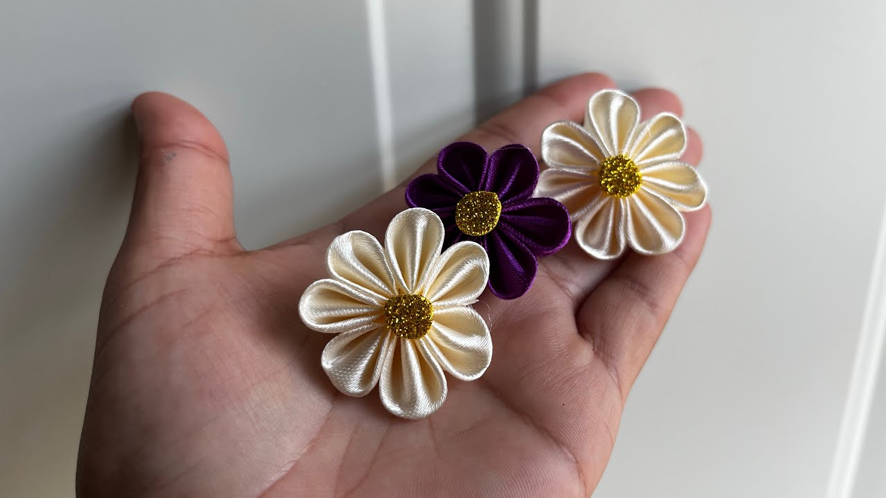 Mini flores con liston | mini margaritas | TUTORIAL