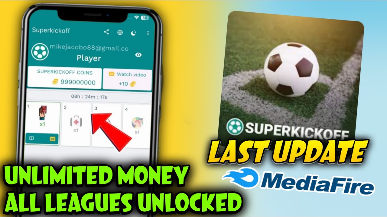 Superkickoff mod apk 🔥 Unlimited Money + All Leagues Unlocked | Android & iOS 2025