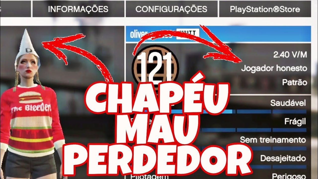 TRANSFERINDO CHAPÉU DO MAU PERDEDOR P/ QUALQUER TRAJE (100% solo)