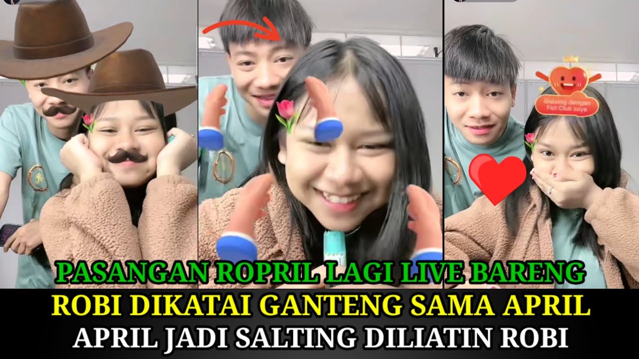 ROBI DIKATAI GANTENG SAMA APRIL, APRIL JADI SALTING DILIATIN ROBI...