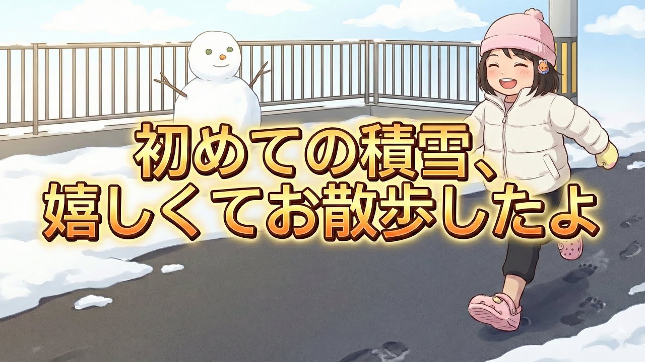 初めての歯医者さん😊初めての積雪嬉しいね😃
