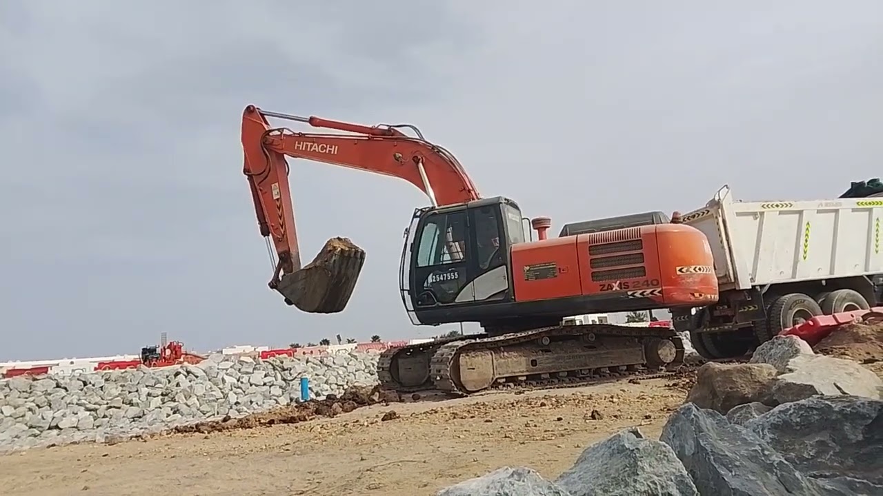Transport travel channel accident#automobile #excavator #bulldozerofficial #automobile #xcavator 