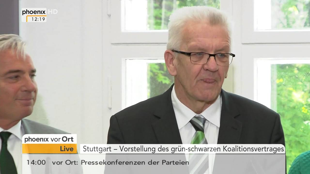 Grün-Schwarze Koalition Baden-Württemberg: Winfried Kretschmann und Thomas Strobl am 02.05.2016