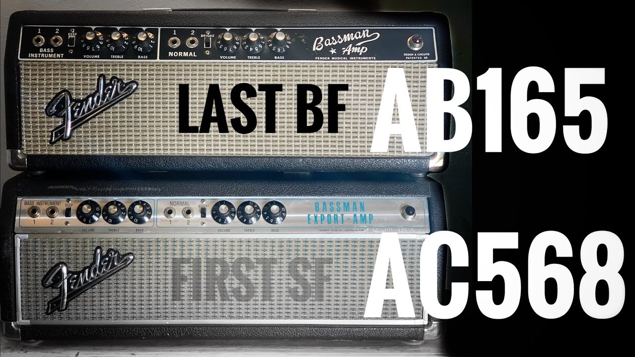 LAST Blackface Vs FIRST Siverface FENDER BASSMAN - AB165 vs AC568