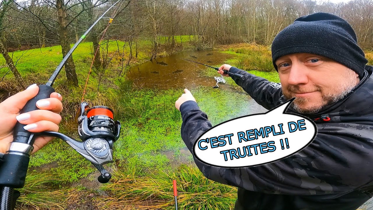 On d&eacute;couvre un petit &eacute;tang perdu en for&ecirc;t rempli de truites !! ( Ouverture Truite 2024)
