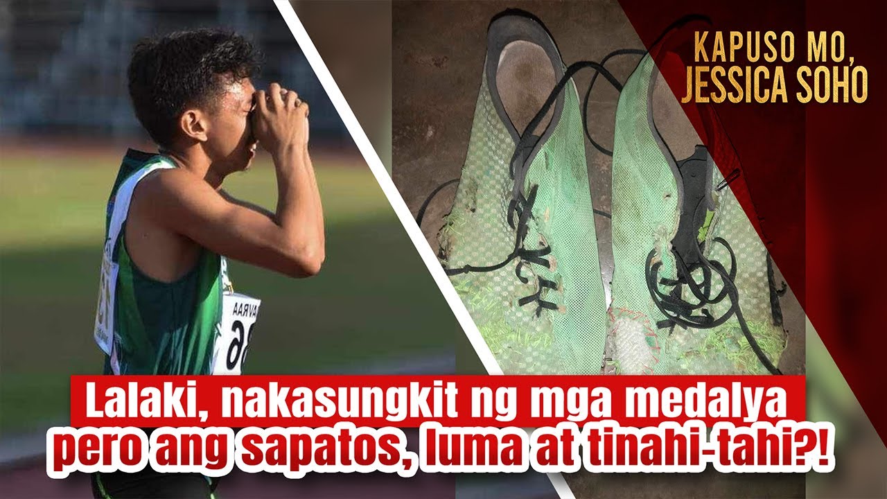 Lalaki, nakasungkit ng mga medalya pero ang sapatos, luma at tinahi-tahi?! | Kapuso Mo, Jessica Soho