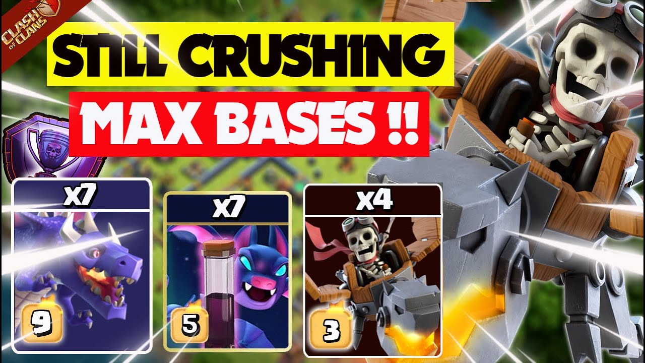 Drag Bat After Update !! 7 DRAGON + 7 BAT SPELL Th 14 Attack Strategy - Dz Clashing