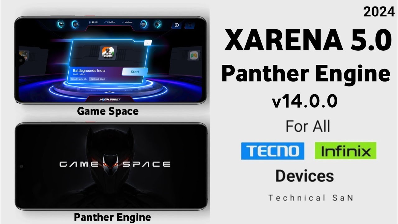 Finally Xarena 5.0 x High Boost Game Space For all Tecno & Infinix Device 🔥