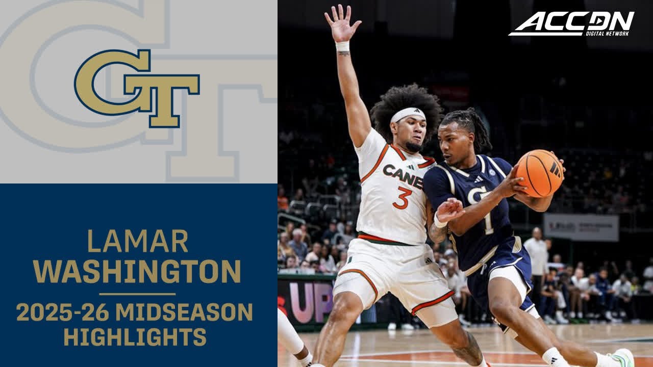 Georgia Tech G Lamar Washington Midseason Highlights | 2025–26 ACC Men’s Basketball