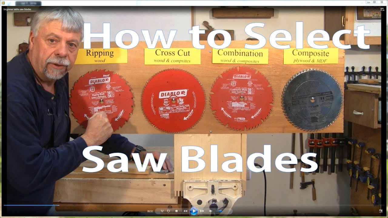 How to Select Table Saw Blades:  Woodworking for Beginners #2 -  Woodworkweb