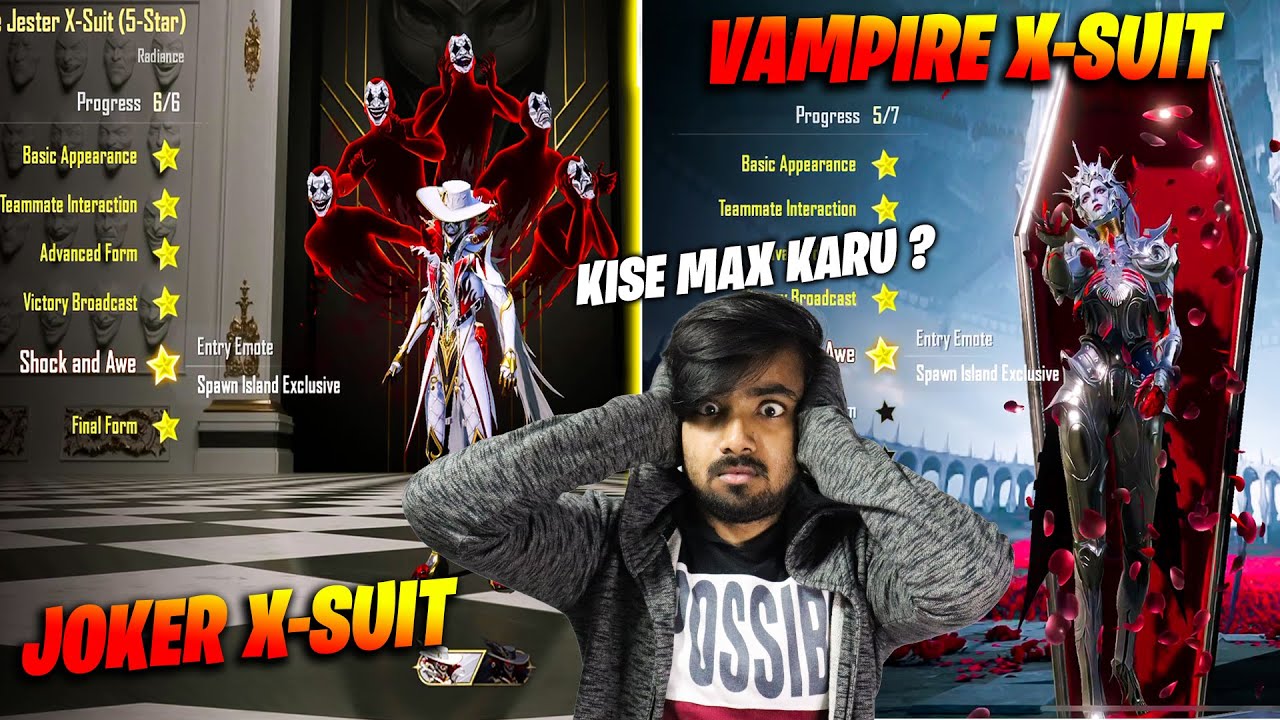 😱 OMG !! JOKER X-SUIT VS VAMPIRE X-SUIT KISE MAX KARU ? CHALLENGE GONE WRONG IN BGMI/PUBGM