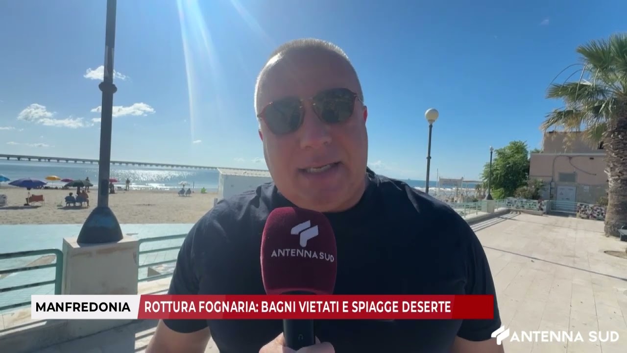 11 LUGLIO 2025 - MANFREDONIA, ROTTURA FOGNARIA BAGNI VIETATI E SPIAGGE DESERTE