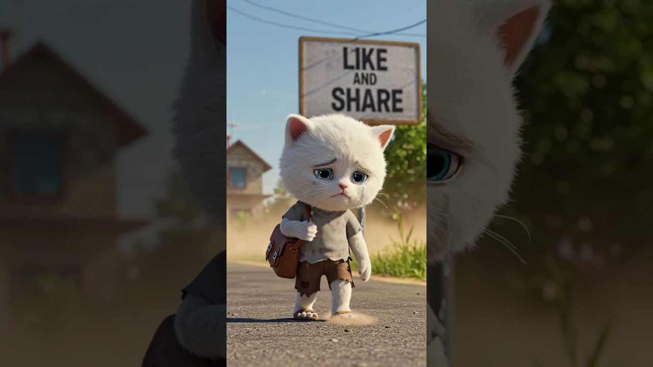 Baby kitten mocked for his old bag.! #PoorKittenStory, #viral, #FatherAndSon, #EmotionalStory, #cats