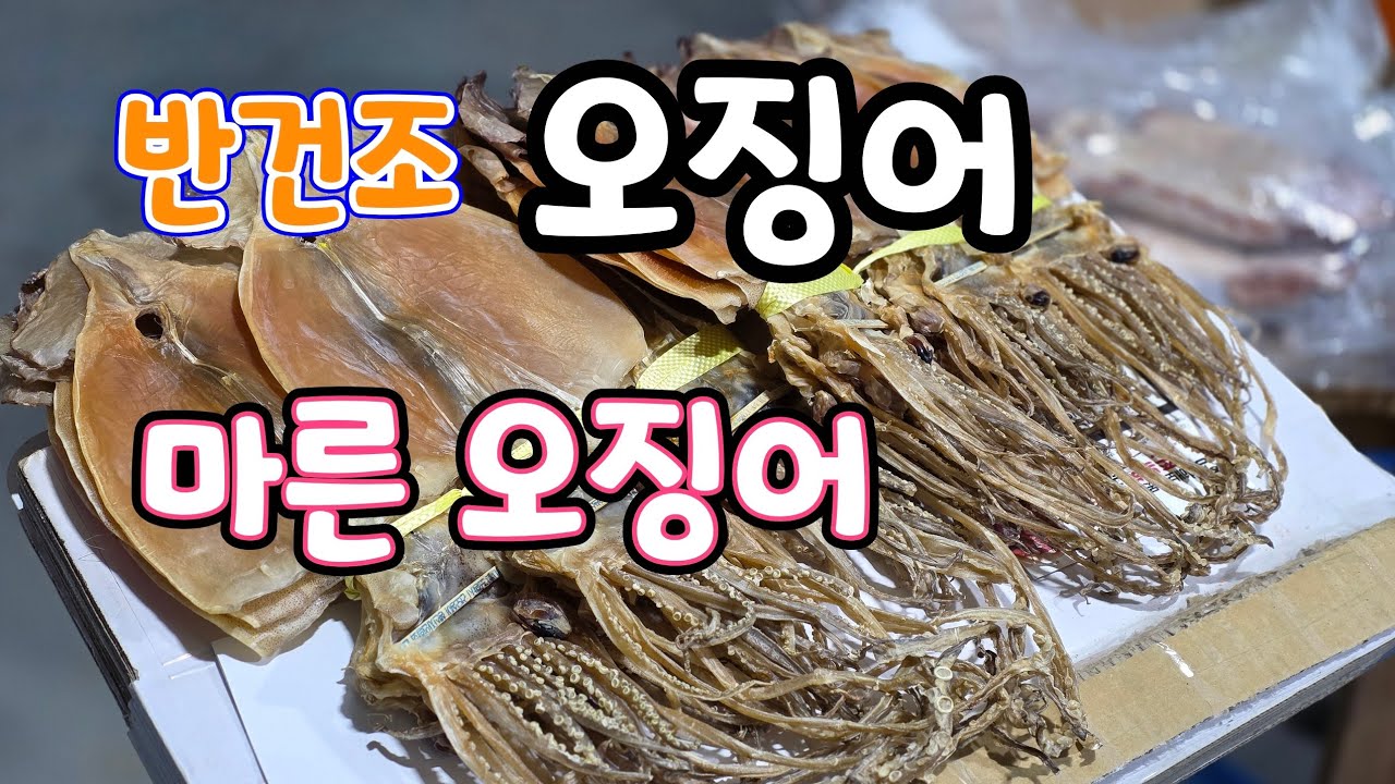 반건조 오징어! 마른 오징어! 꼬마당근,서리태콩가루 ~~