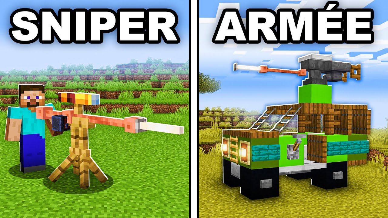 10 BUILD HACK MILITAIRE que TU peux FAIRE sur Minecraft !