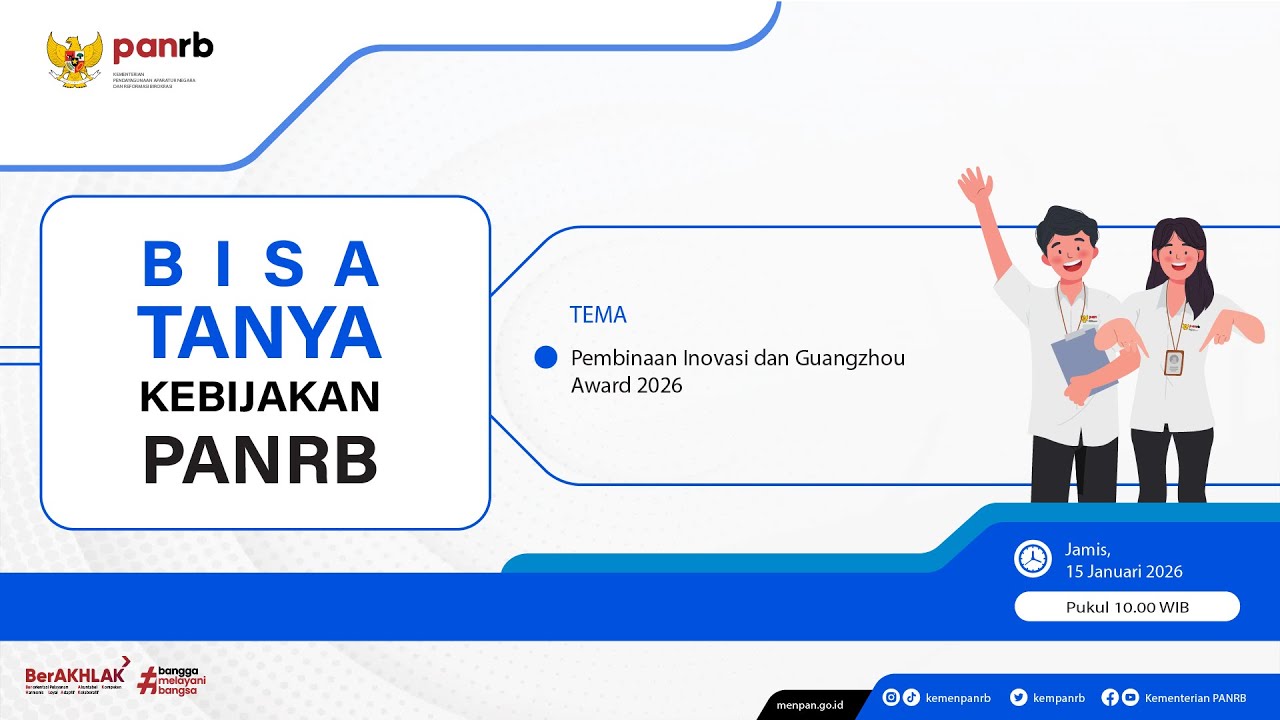 [LIVE] Bisa Tanya Kebijakan PANRB: Pembinaan Inovasi dan Guangzhou Award 2026
