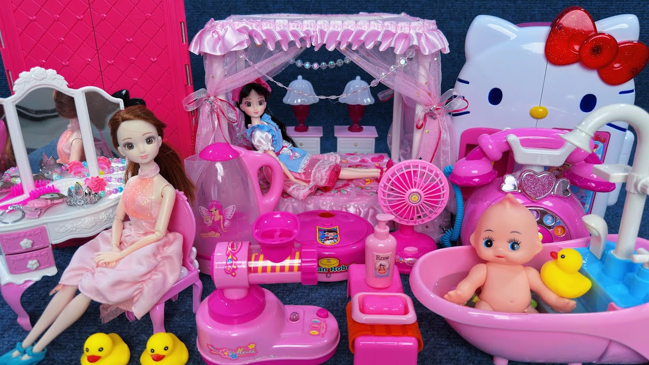 12 Minutes Satisfying with Unboxing Barbie Princess Bedroom Dress Up Playset ASMR｜Review Toys
