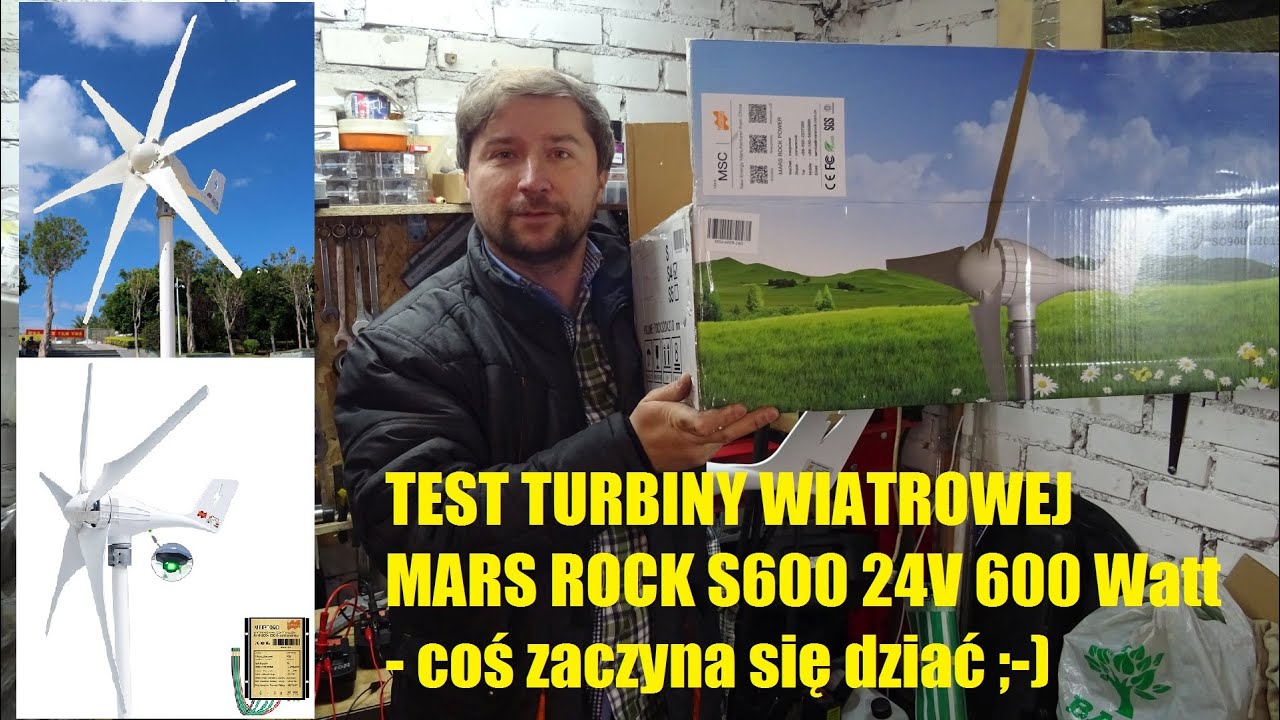 TEST TURBIN WIATROWYCH - Elektrownia Wiatrowa MARS ROCK S600 24V 600 WATT -odcinek 04. MEGA