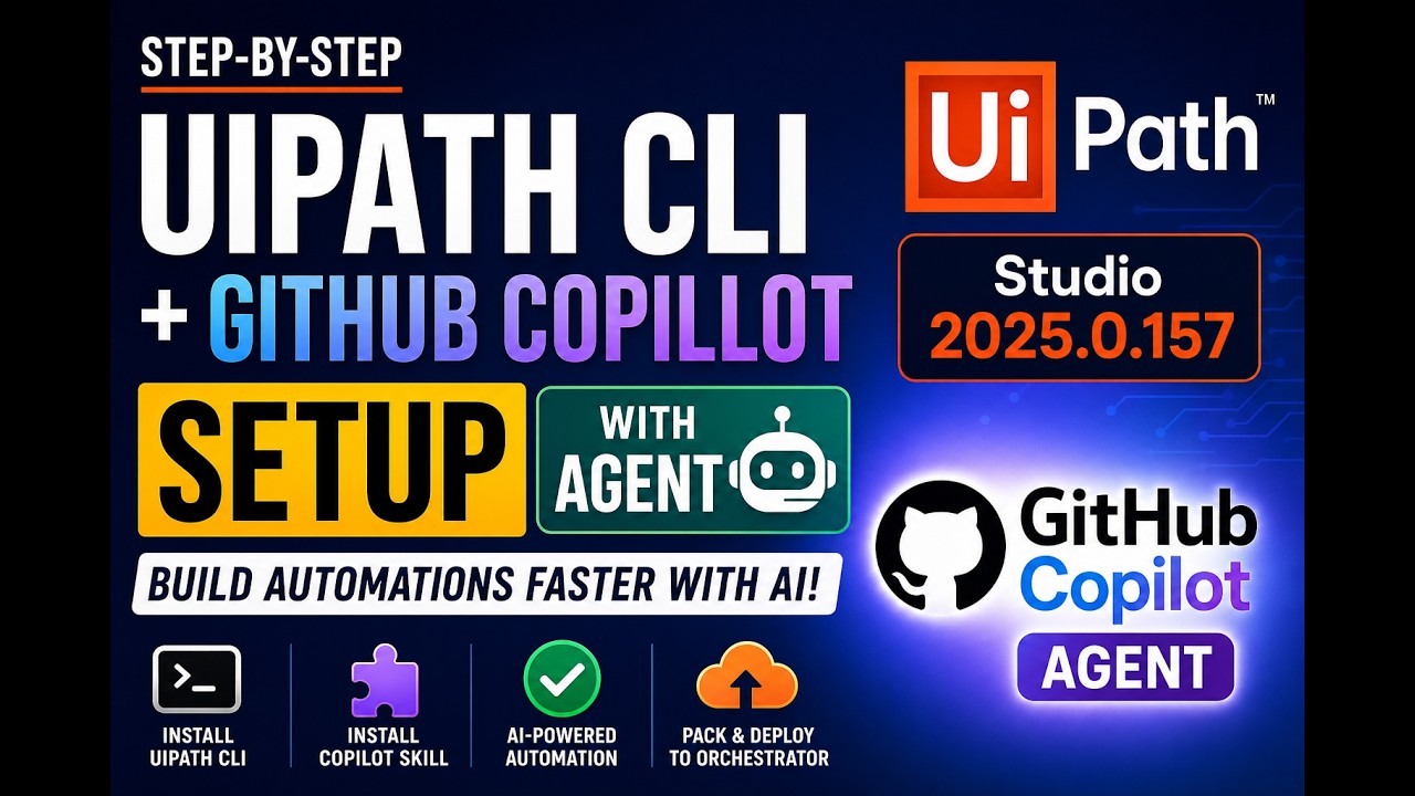 UiPath CLI + GitHub Copilot Setup Step by Step | Build RPA Workflows with AI Automation