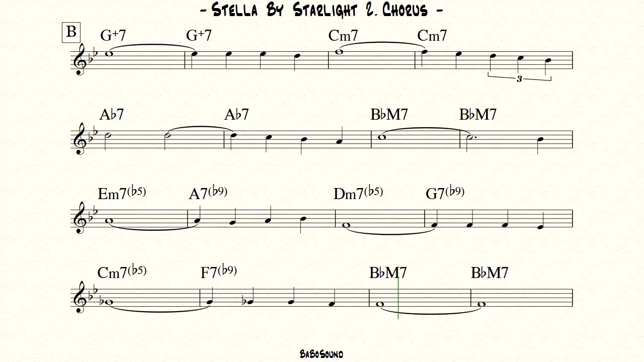 Stella By Starlight Melody With Metronome (BPM 90)