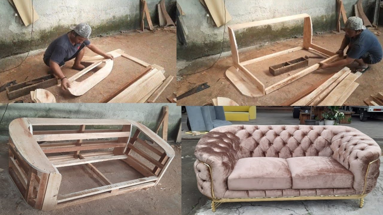 Cara Membuat Rangka Sofa 2Dudukan / membuat rangka sofa turki