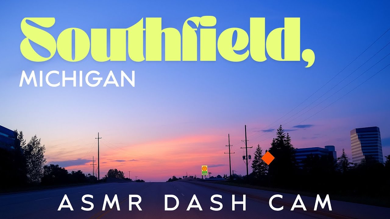 Relaxing Sunset Drive in Southfield, Michigan | ASMR Road Trip